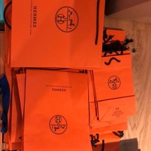 Tiffany and co, Hermes, LV shopping bags